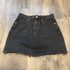 Madewell Black Mini Denim Skirt Size W28